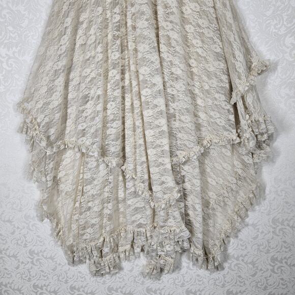 Intimately Free People French Courtship Sheer Lace Slip Dress XS Tea Fairy Boho - Picture 5 of 16